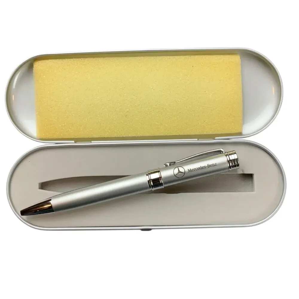 Mercedes-Benz Silver Twist Ballpoint Pen Gift Case Executive Office Set
